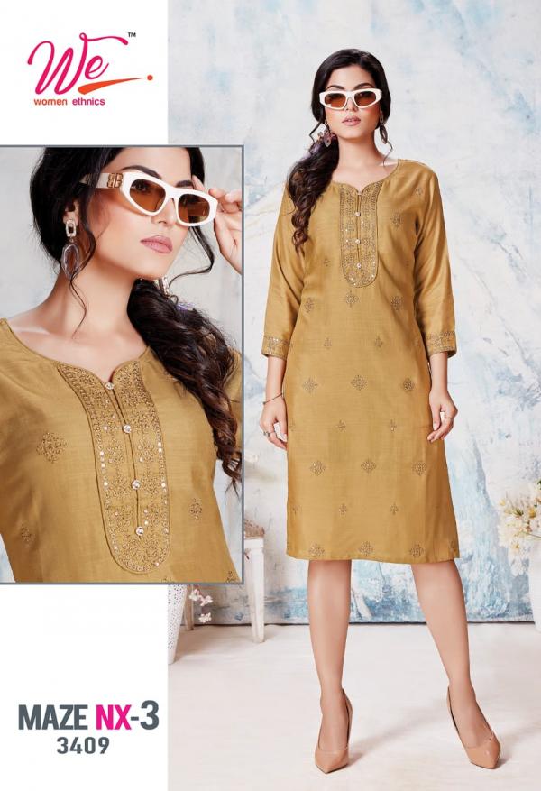 We Maze Nx Vol 3 Rayon Slub Designer Kurti Collection